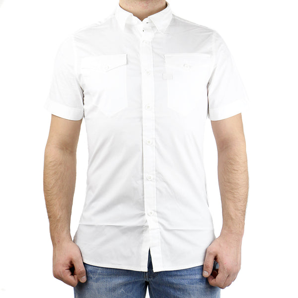 G-Star Tacoma SS Button Down Shirt - White - Mens