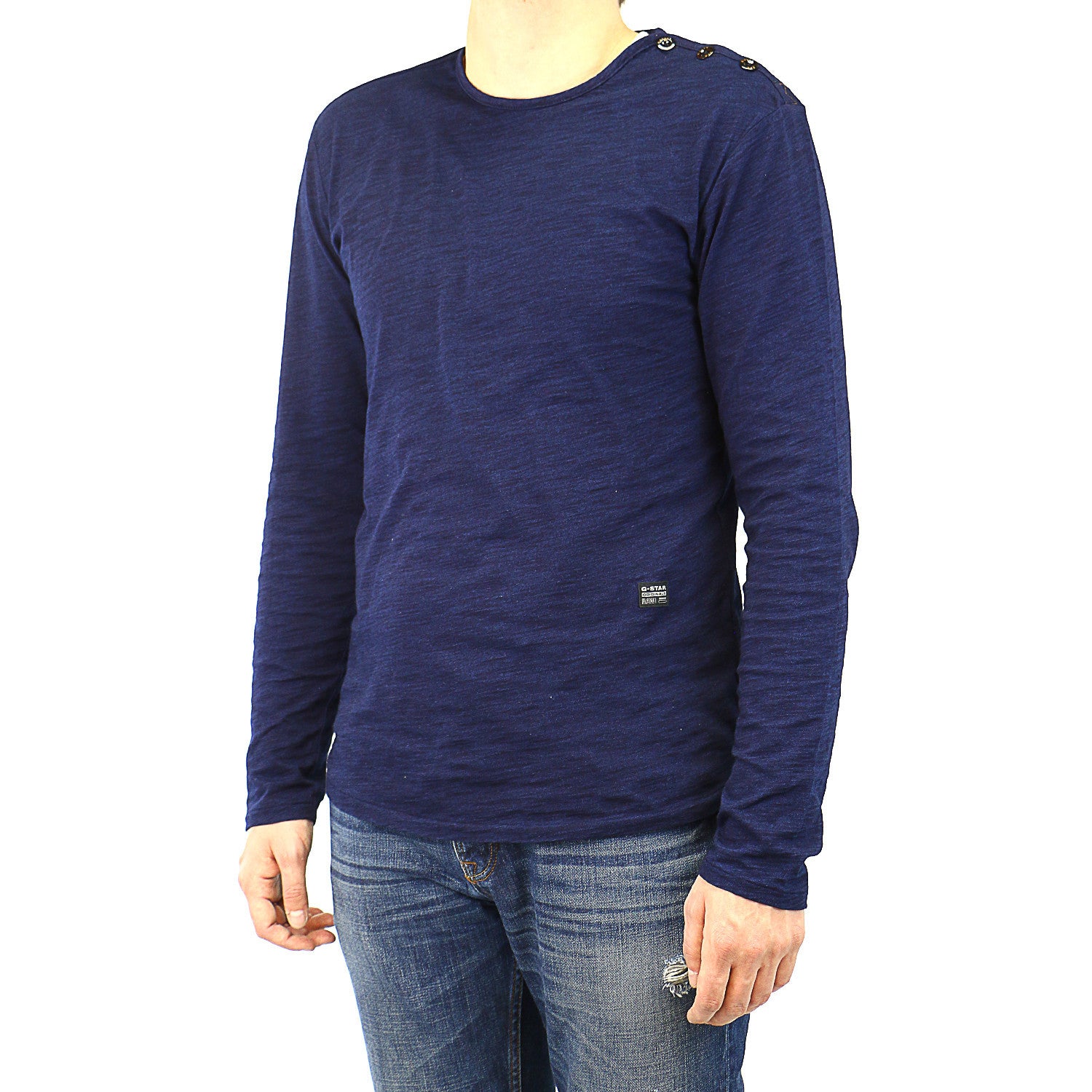 G-Star Omaros Long Sleeve T-Shirt Tee Dark Aged Mens