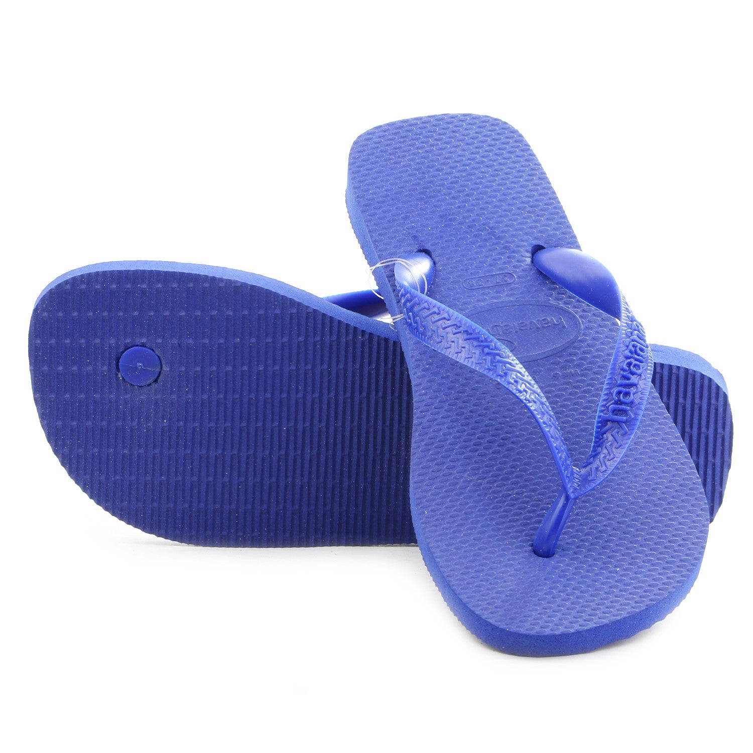 Blue flip flops womens on sale