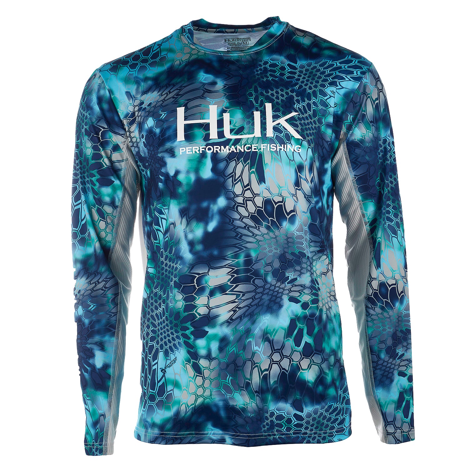 Huk Performance Fishing Icon X Shirt Mens M Blue Long Sleeve Stretch