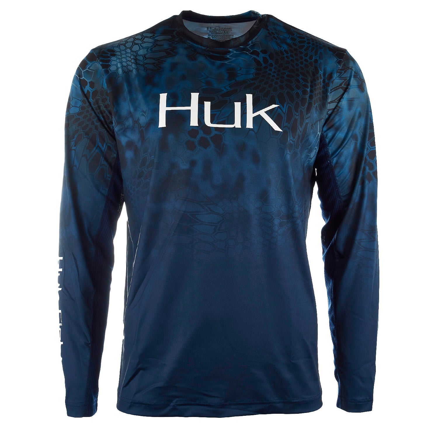 HUK Fishing Shirt Mens M Blue Pullover Long Sleeve Performance