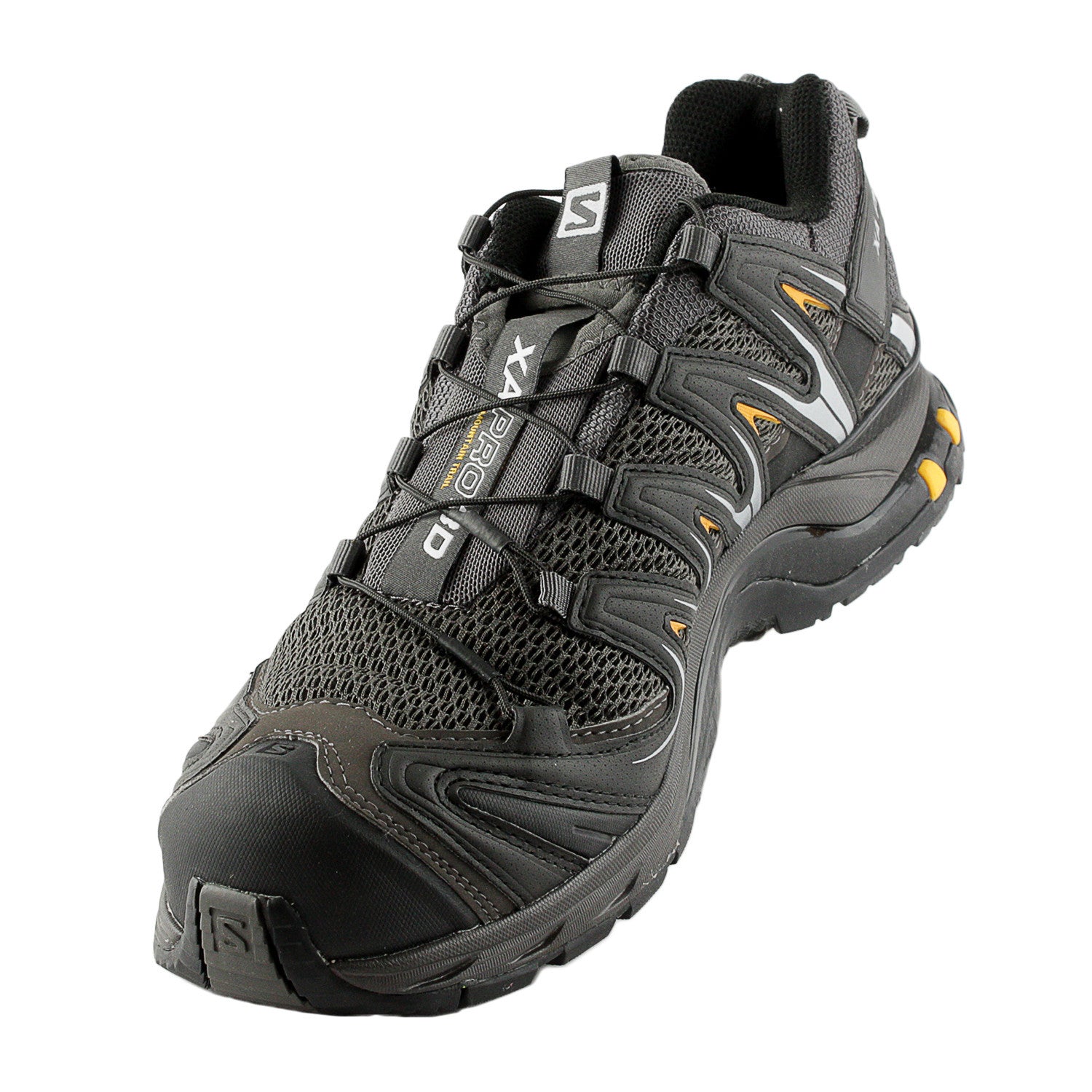 Salomon XA PRO 3D Trail Running Shoe Autobahn Black Yellow Gold Mens