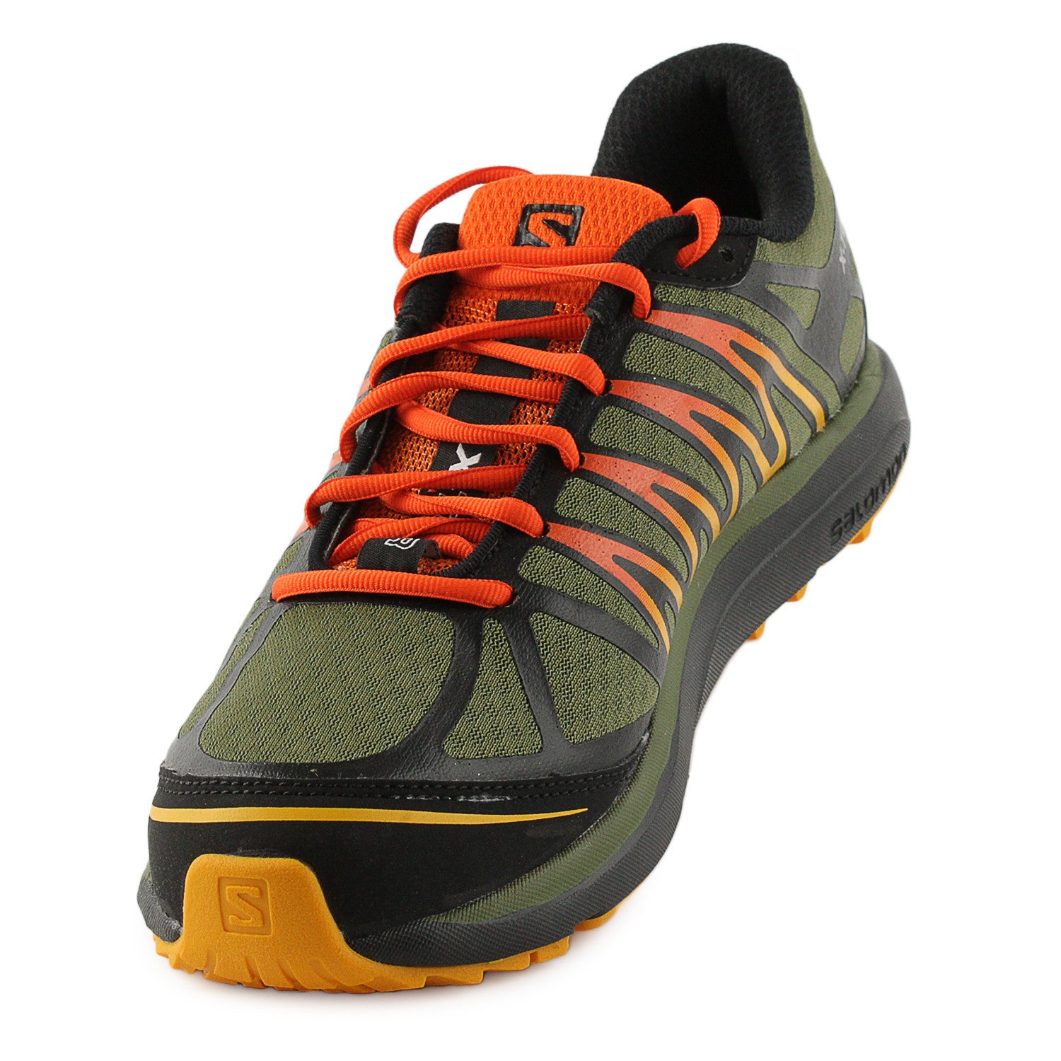 Salomon X Tour Trail Running Shoe Green Black Yellow Mens