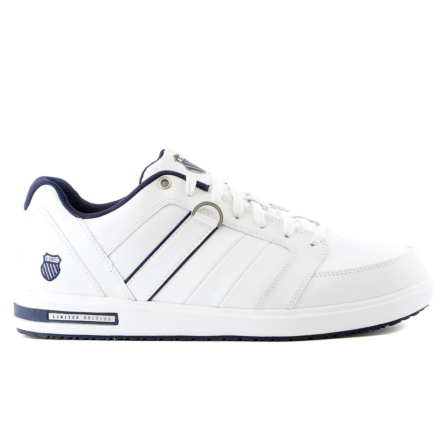 Verhoogd Puur Verfrissend K-Swiss Palisades III Sneaker - White-Navy-Silver - Mens - Shoplifestyle