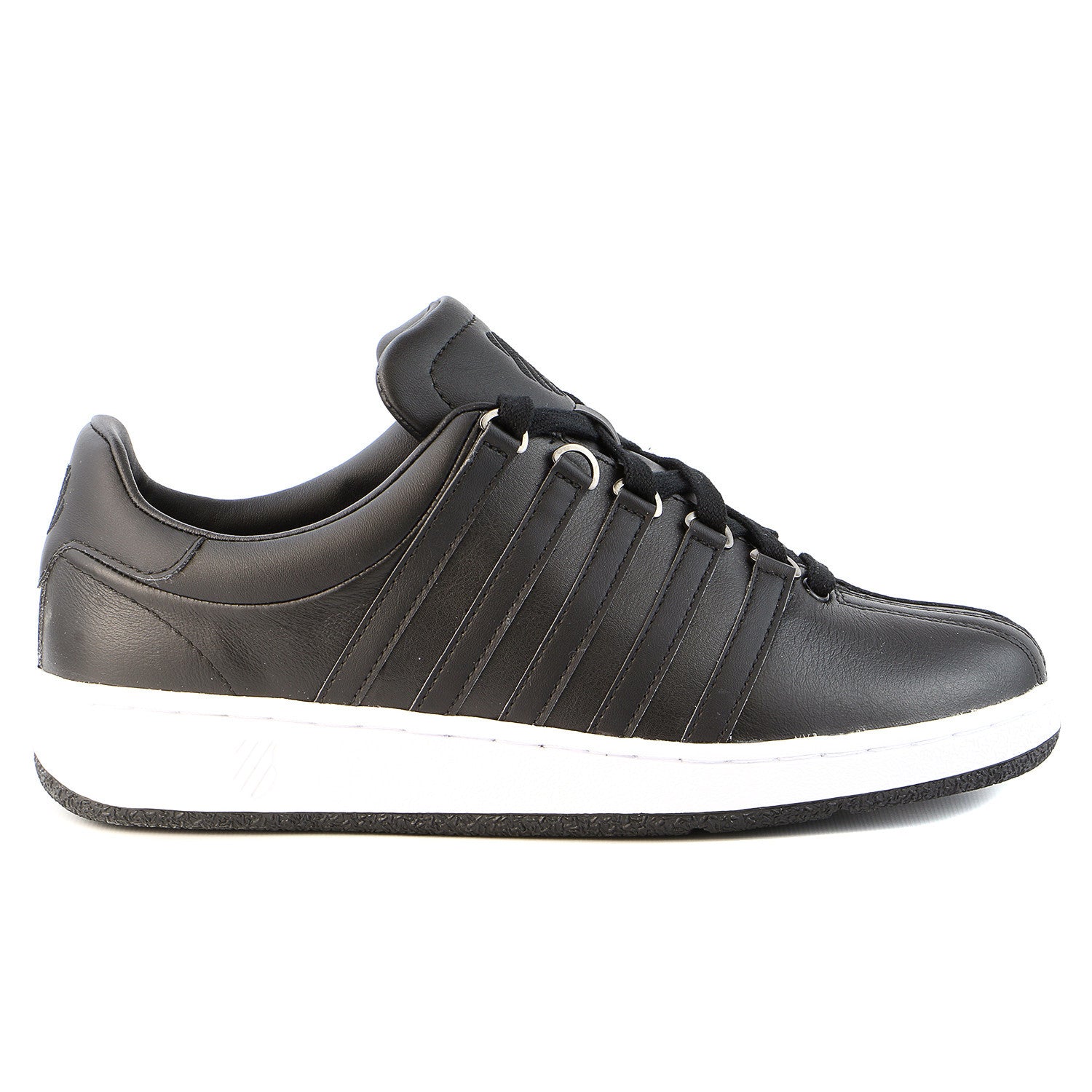 K Swiss Classic Vintage Updated Iconic Tennis Sneaker Shoe Black White Mens
