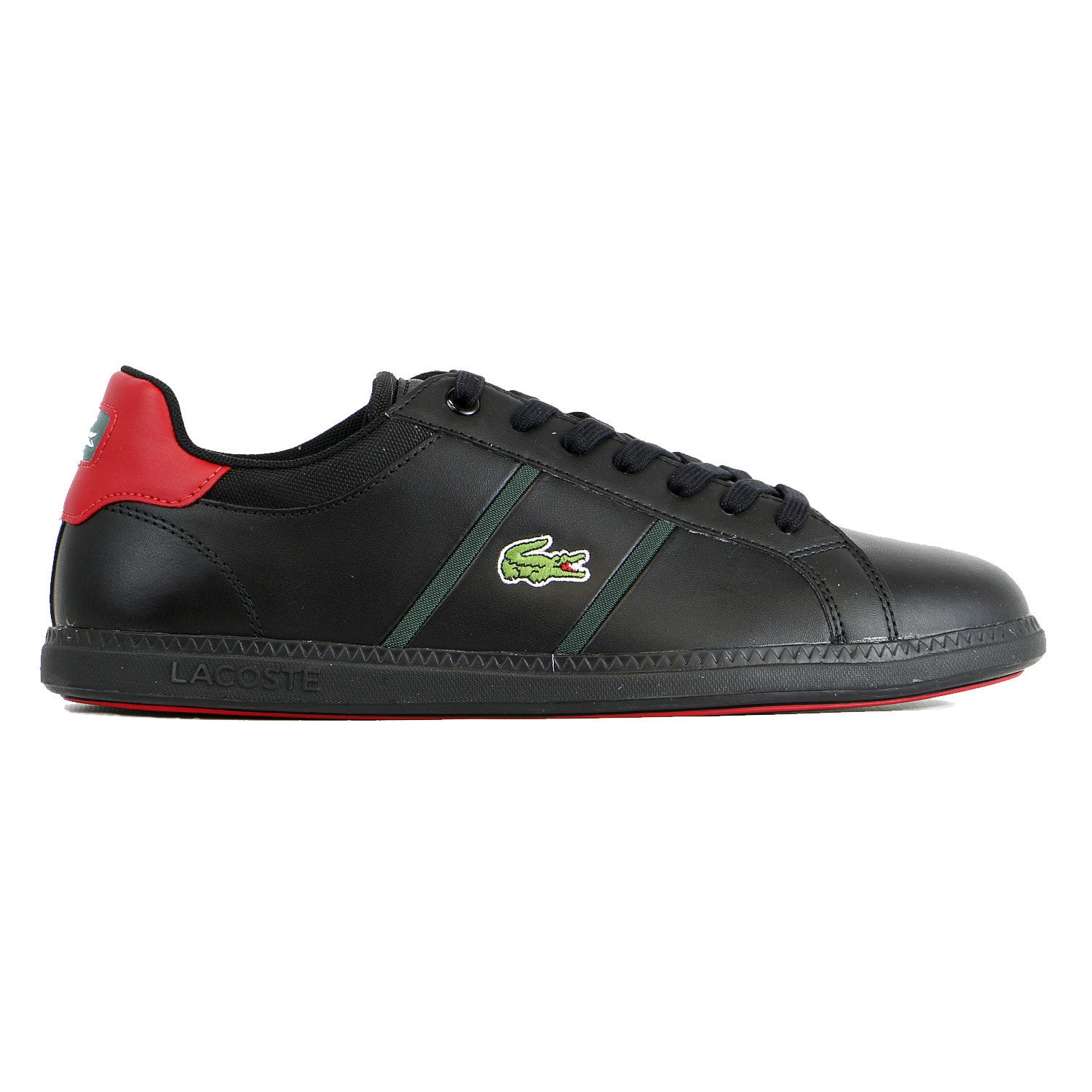 Lacoste Graduate Shoes - Black/Red Mens -