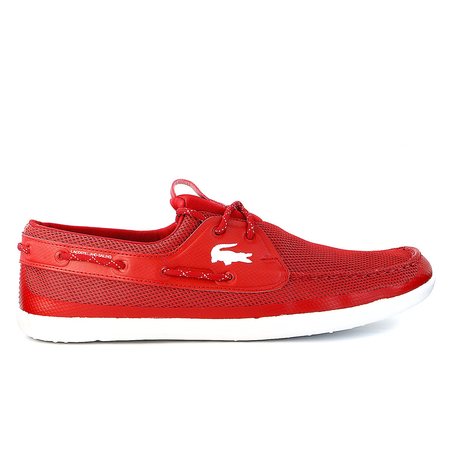 Lacoste Landsailing Boat Sneaker Shoes Red Mens