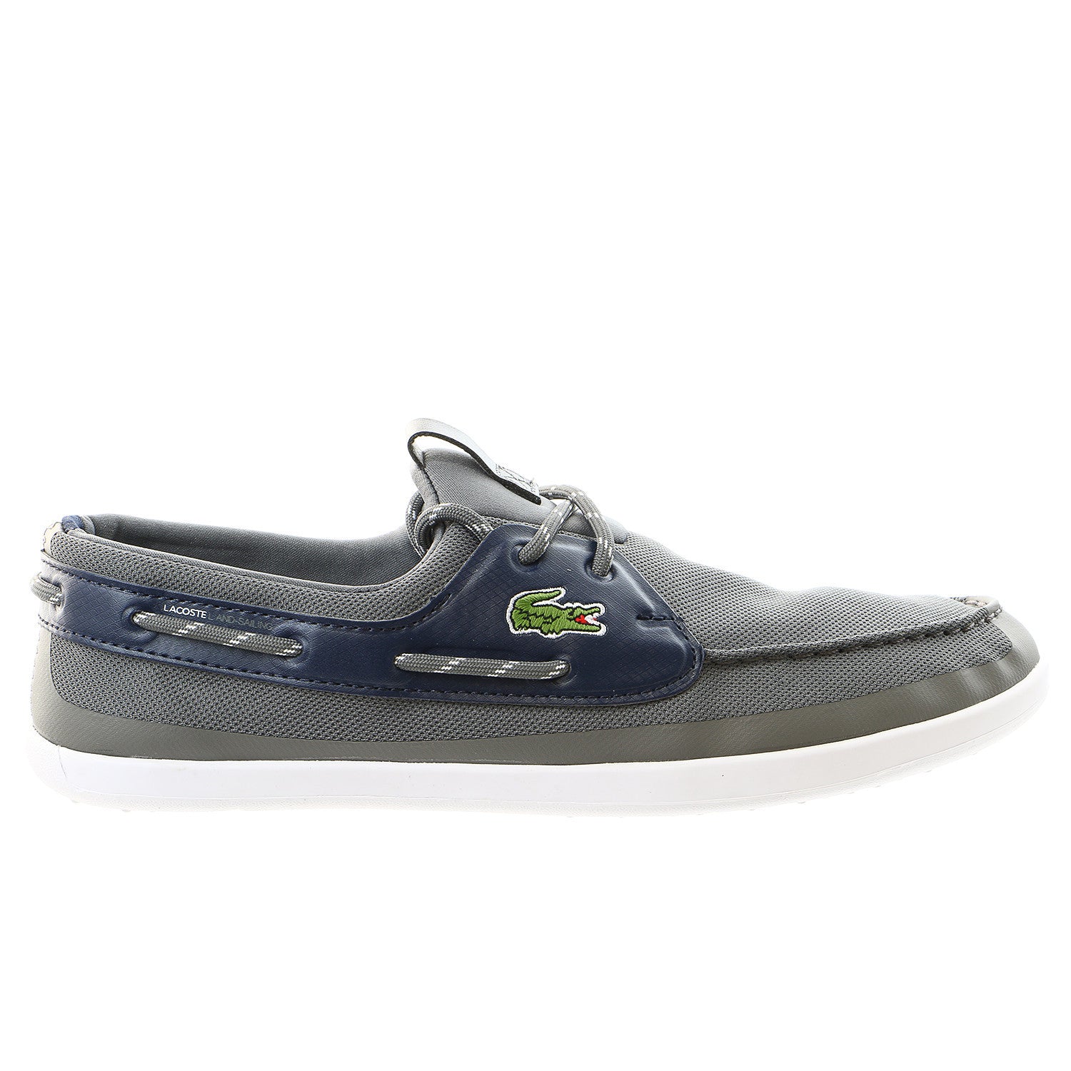 Lacoste Light and Sailing PIQ Moccasin Boat Shoe Dark Blue Red Mens