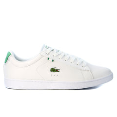 Lacoste Carnaby EVO Leather Training Sneaker Shoe - White/Green - Mens