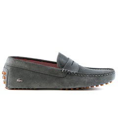 Lacoste Concours 17 SRM Suede Moccasin Loafer Shoe - Dark Grey - Mens