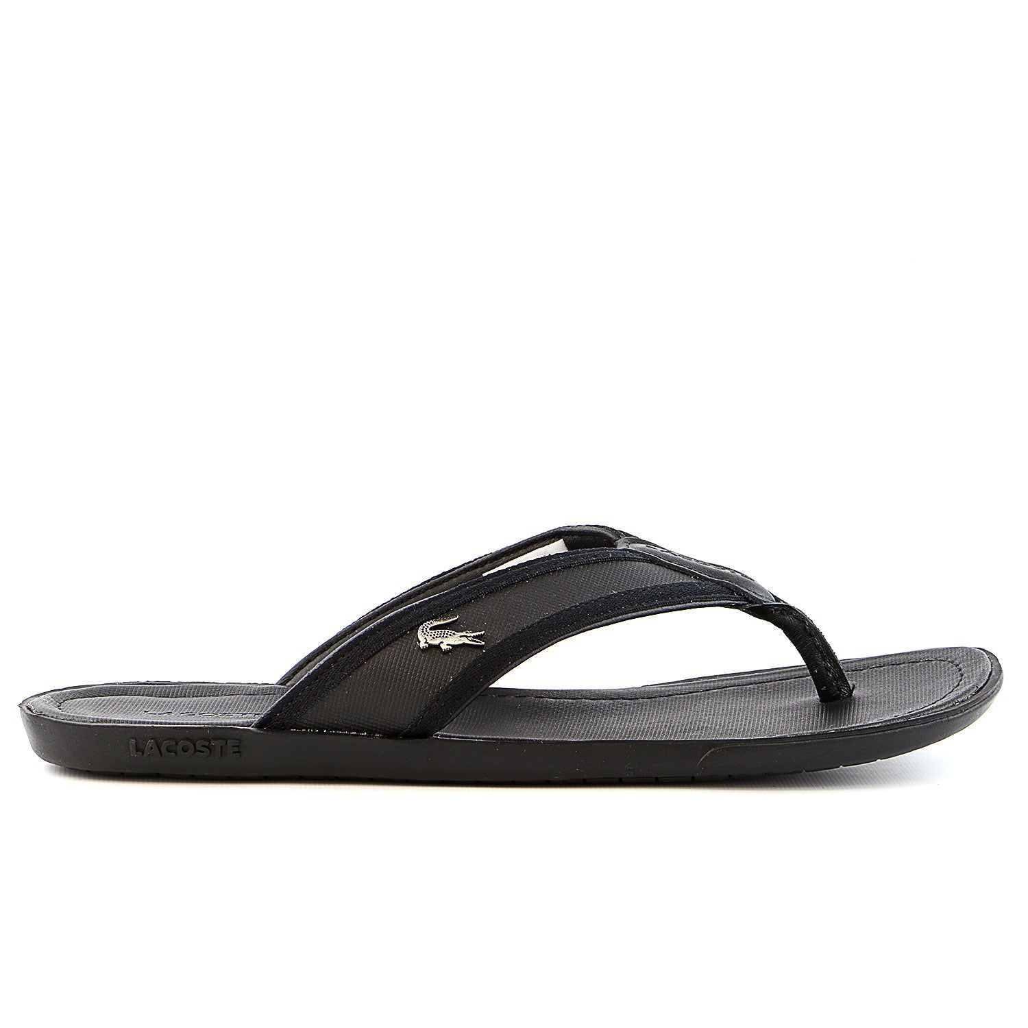 Lacoste leather flip flops hotsell