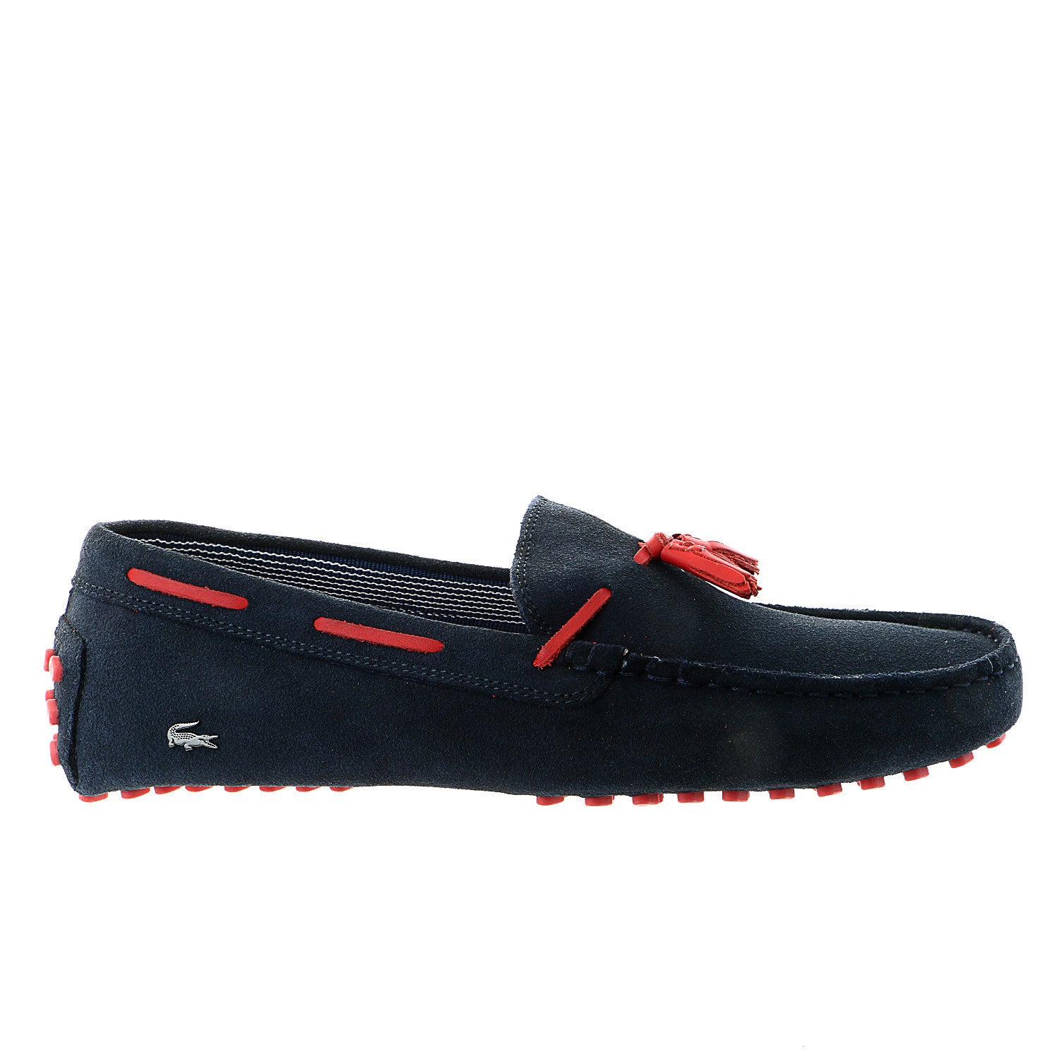 Lacoste Concours Tassle 7 Moccasin Loafer Shoe - Navy - - Shoplifestyle