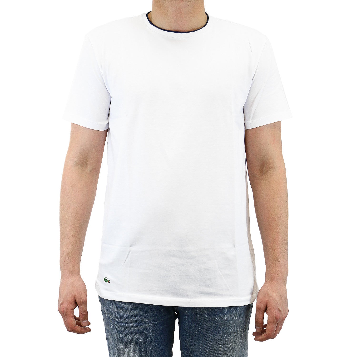 Lacoste white sales short sleeve shirt