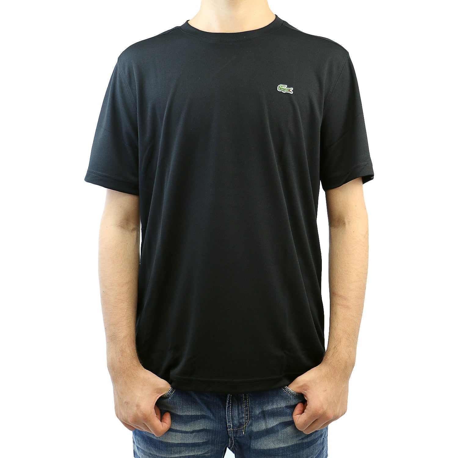 Lacoste Ultra Dry Solid Athletic T Shirt Tee Red Currant Bush Mens