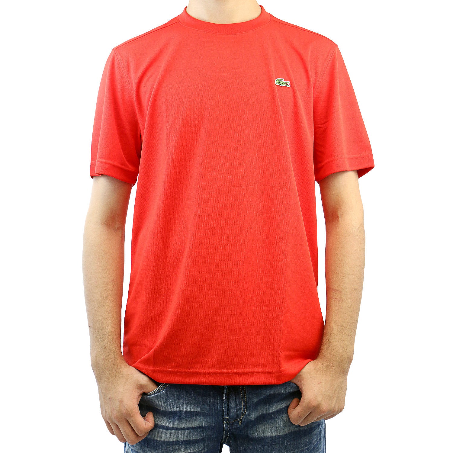 Reorganisere laser En god ven Lacoste Ultra Dry Solid Athletic T-Shirt Tee - Red Currant Bush - Mens -  Shoplifestyle