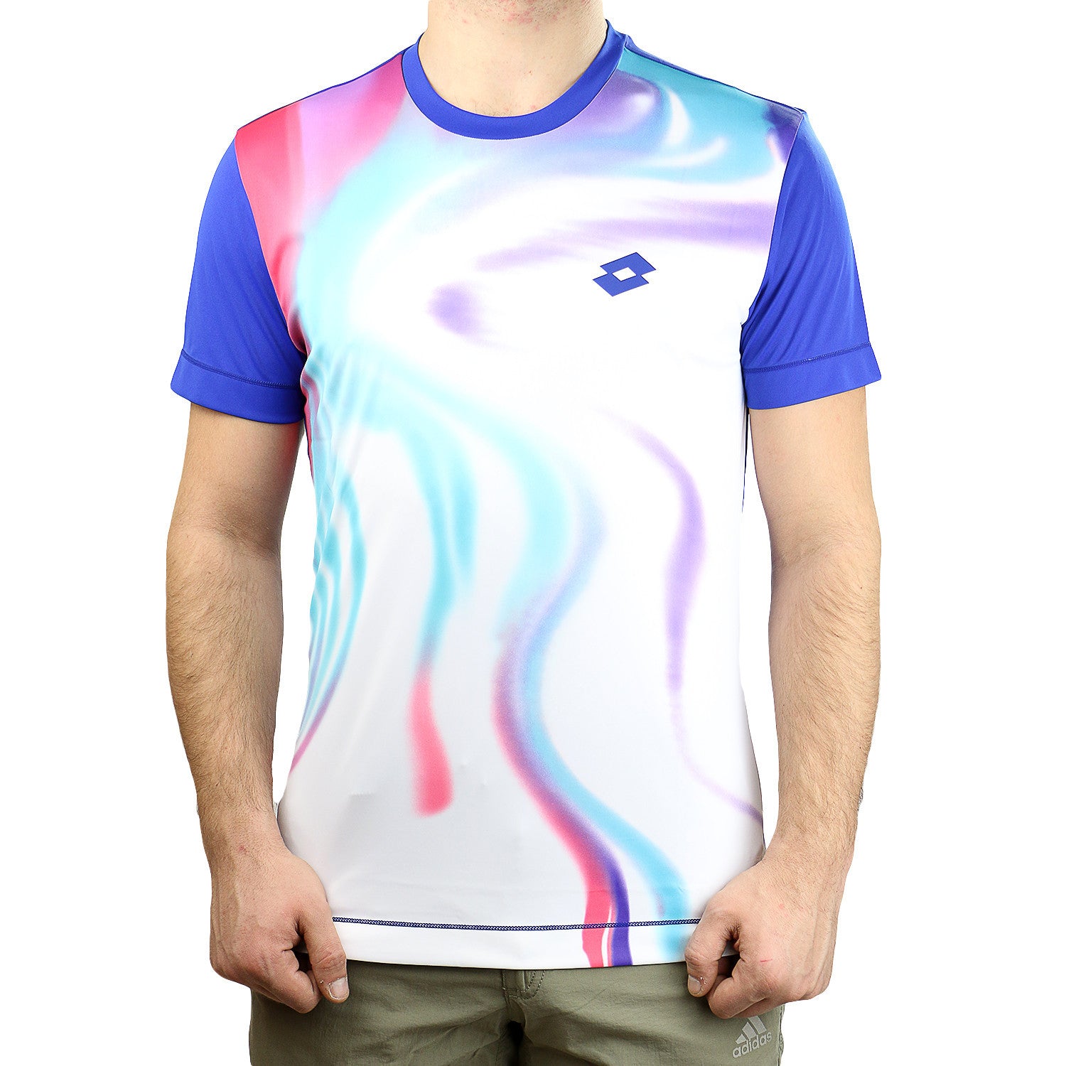 lotto tennis gear Lotto Blend Crew Tennis Tee - Mulberry Blue - Mens