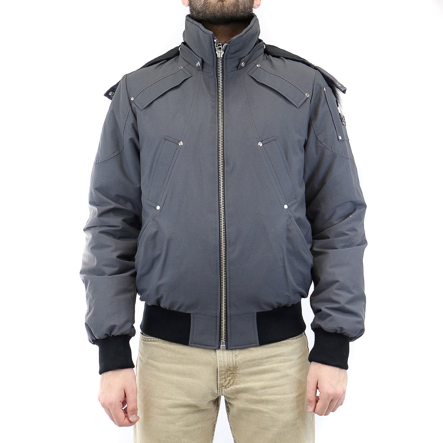 Moose Knuckles 100 Percent Down Ballistic Bomber Grey Mens