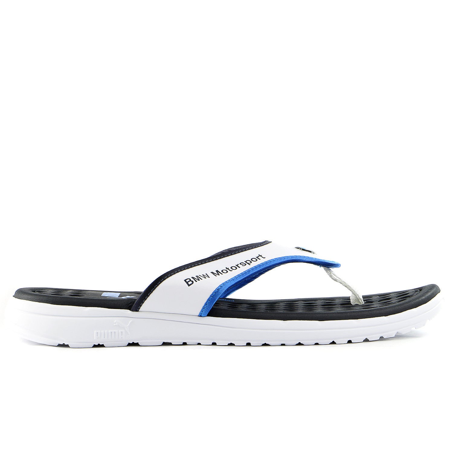Puma BMW Slip In Thong Sandal White BMW Blue Red Mens Shoplifestyle