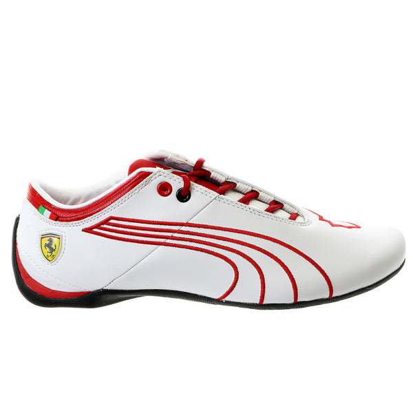 Puma Future Cat M1 Ferrari Tifosi Fashion Sneaker Shoe - White/Rosso Corsa - Mens