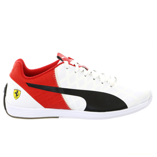 Puma Evospeed 1.4 Scuderia Ferrari Fashion Sneaker Shoe - White/Black/Rosso Corsa - Mens