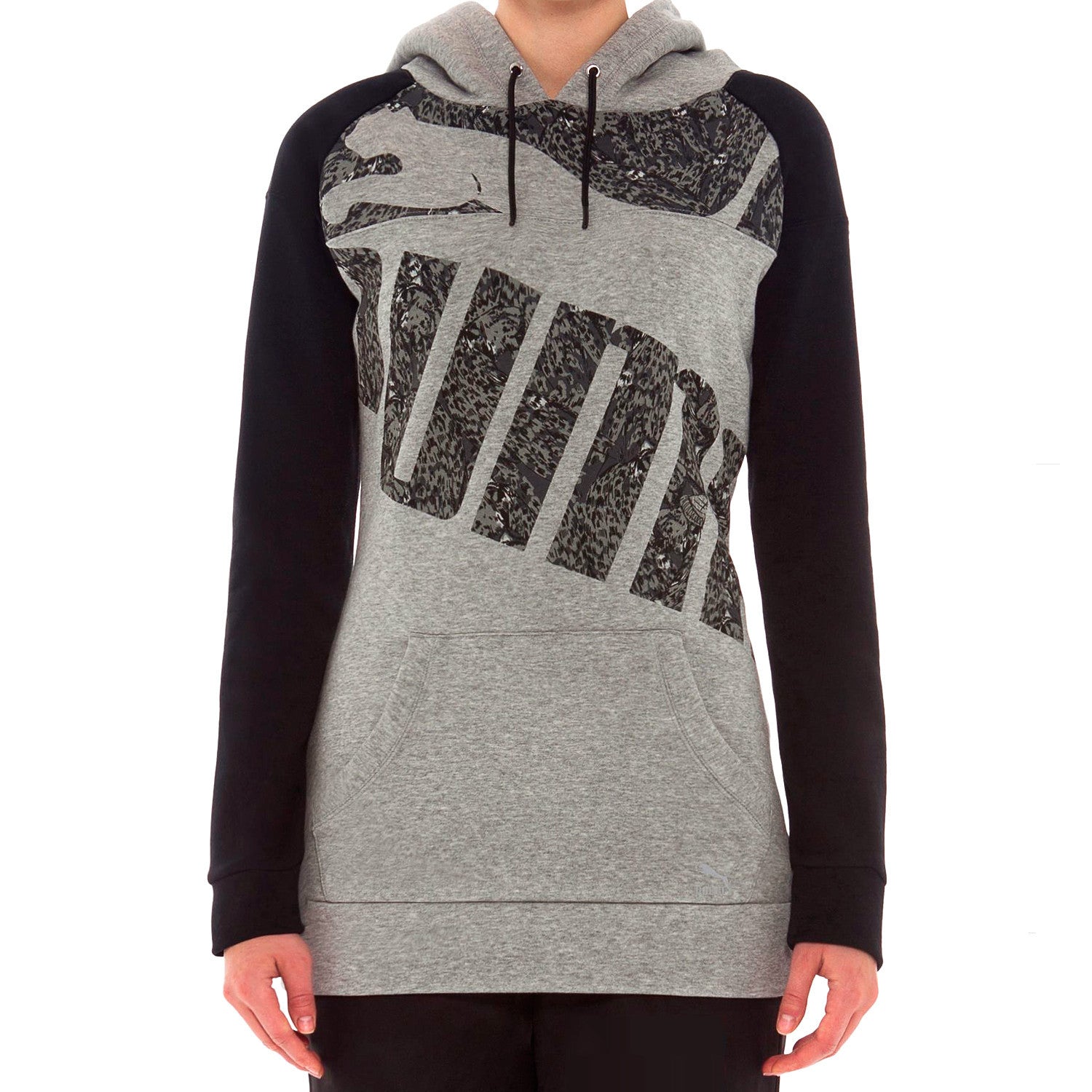 Puma Graphic Logo Hoodie Black Womens Shoplifestyle