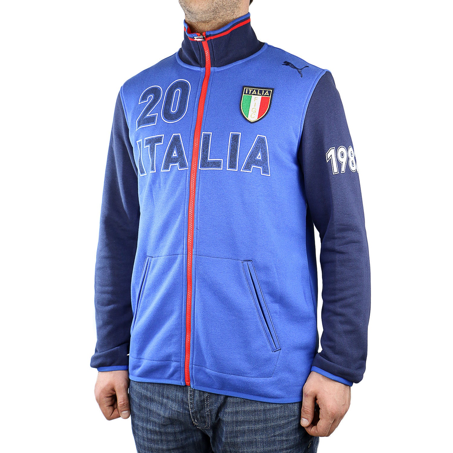 Puma Italia Kicker Track Jacket Team Power Blue Mens
