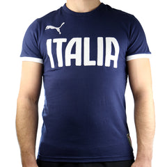 Puma FIGC Italia Graphic Tee - Peacoat - Mens