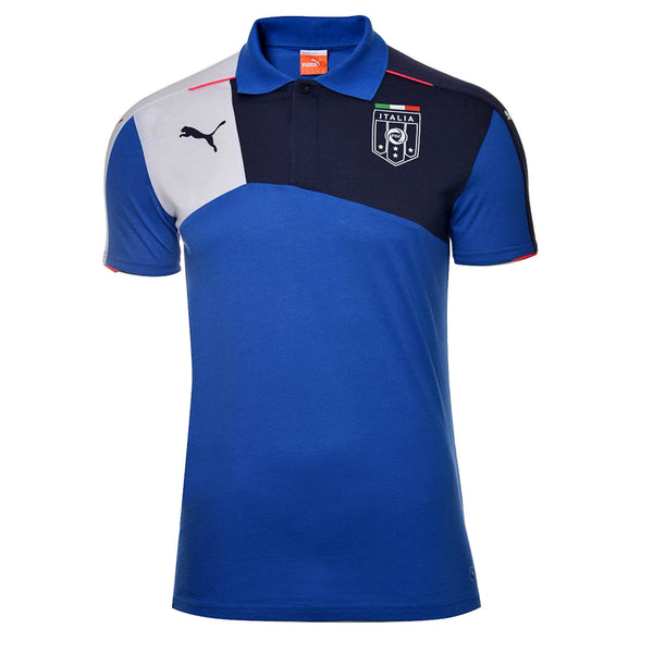 Puma FIGC Italia Stadium Fan Polo Shirt - Team Power Blue/Peacoat - Mens