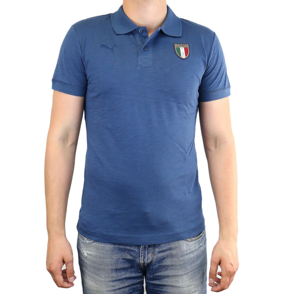 Puma Italia Azzurri Fan Polo Athletic Shirt - Dark Denim - Mens