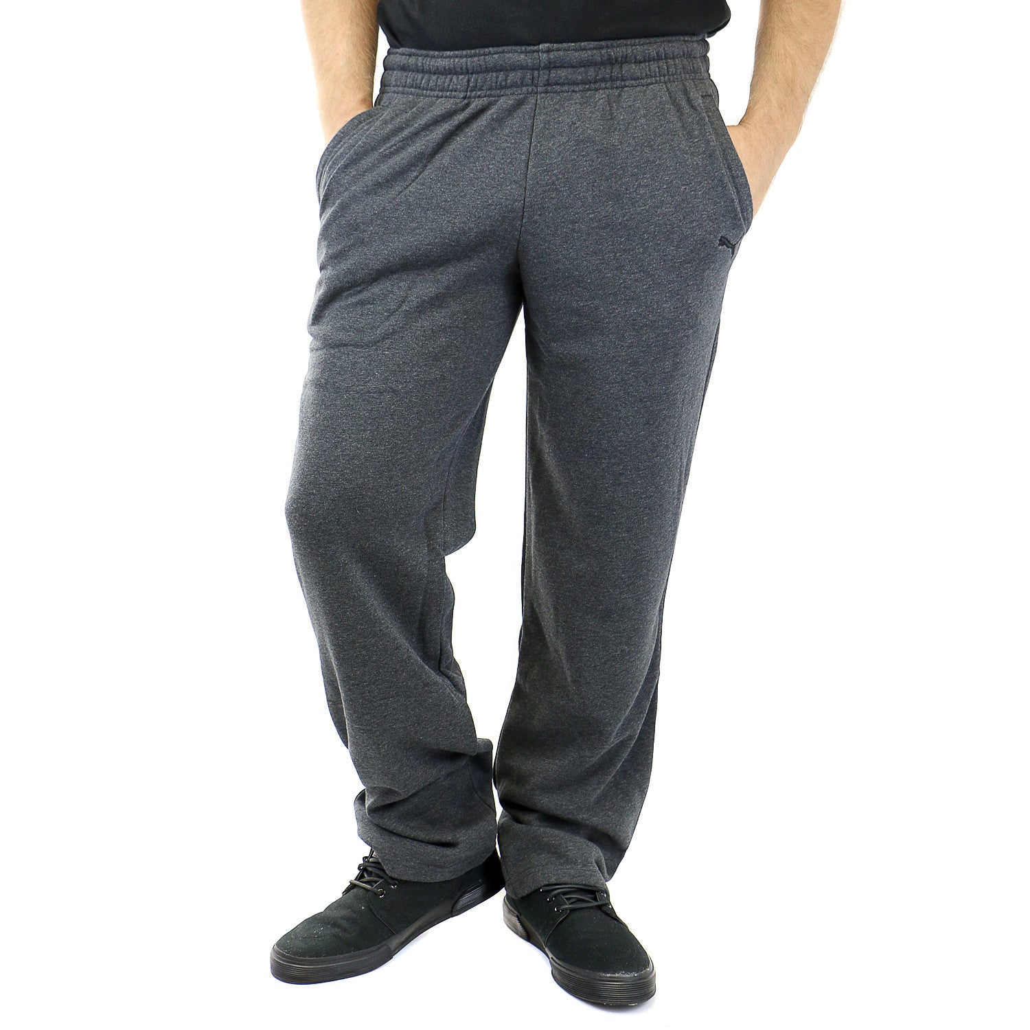 Puma Open Sweat Pants open sweatpants Black Mens Shoplifestyle