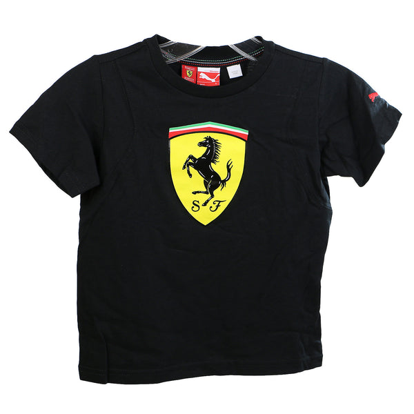 Puma Ferrari Shield Tee Shirt - Heather Gray - Boys