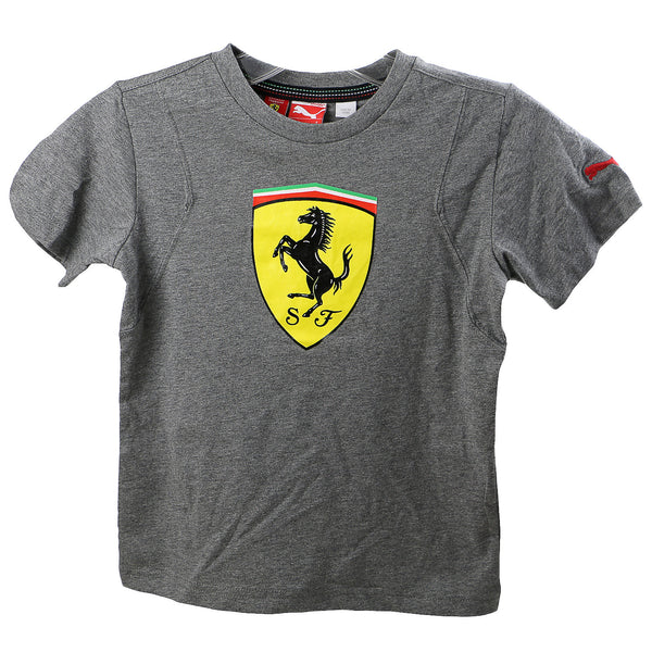 Puma Ferrari Shield Tee Shirt - Heather Gray - Boys
