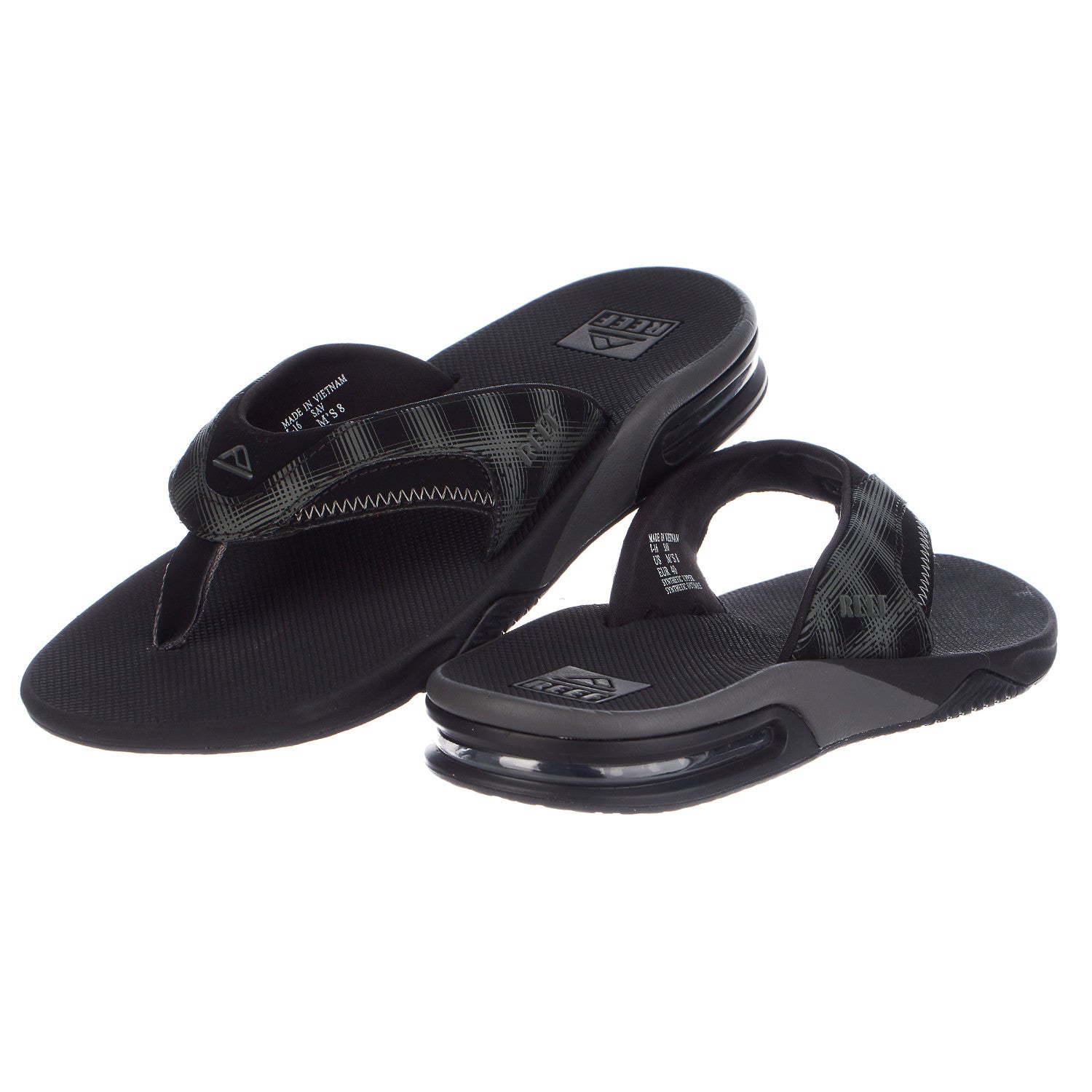 Reef Men Seaside Flip-Flops Black Size 9 - Comfortable Beach Sandals