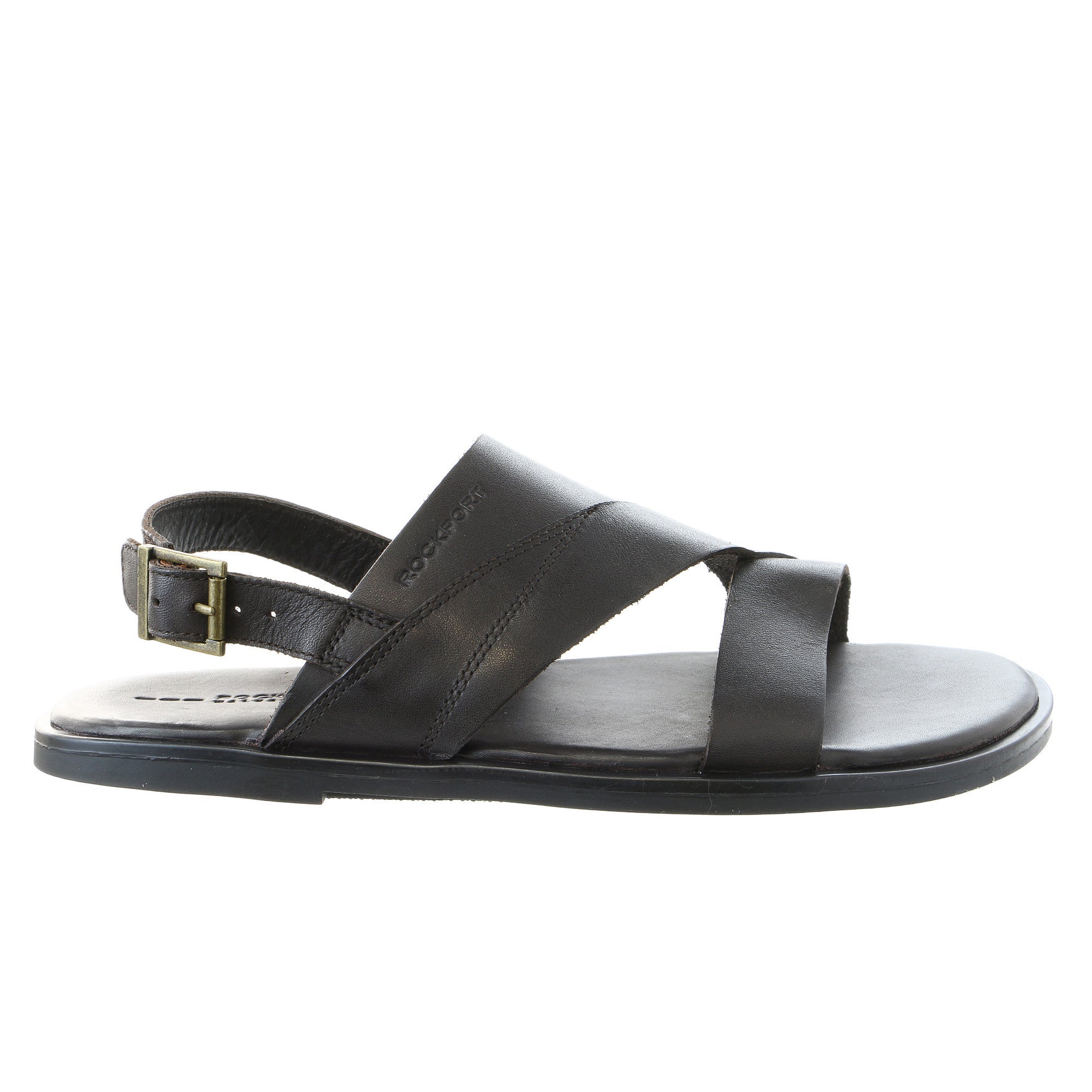 Rockport Beach Affair Back Strap Dress Sandal Shoe Dark Brown Veg Tan Mens