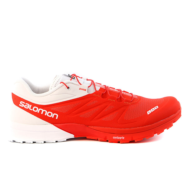 Salomon S-LAB Sense 4 Ultra Trail Running Shoes - Racing Red White - Mens