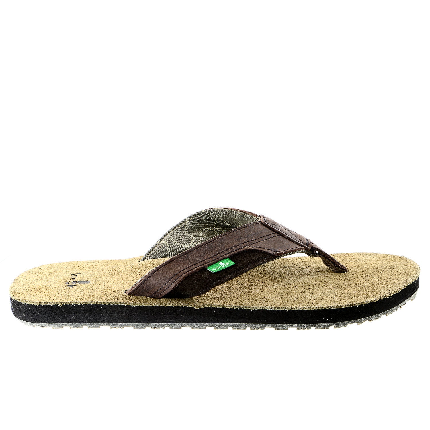 Sanuk brown top flip flops
