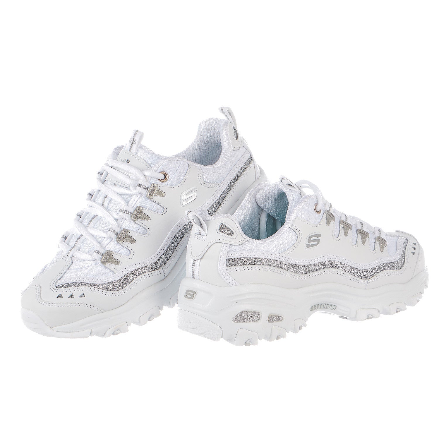 White skechers memory foam shoes Clearance