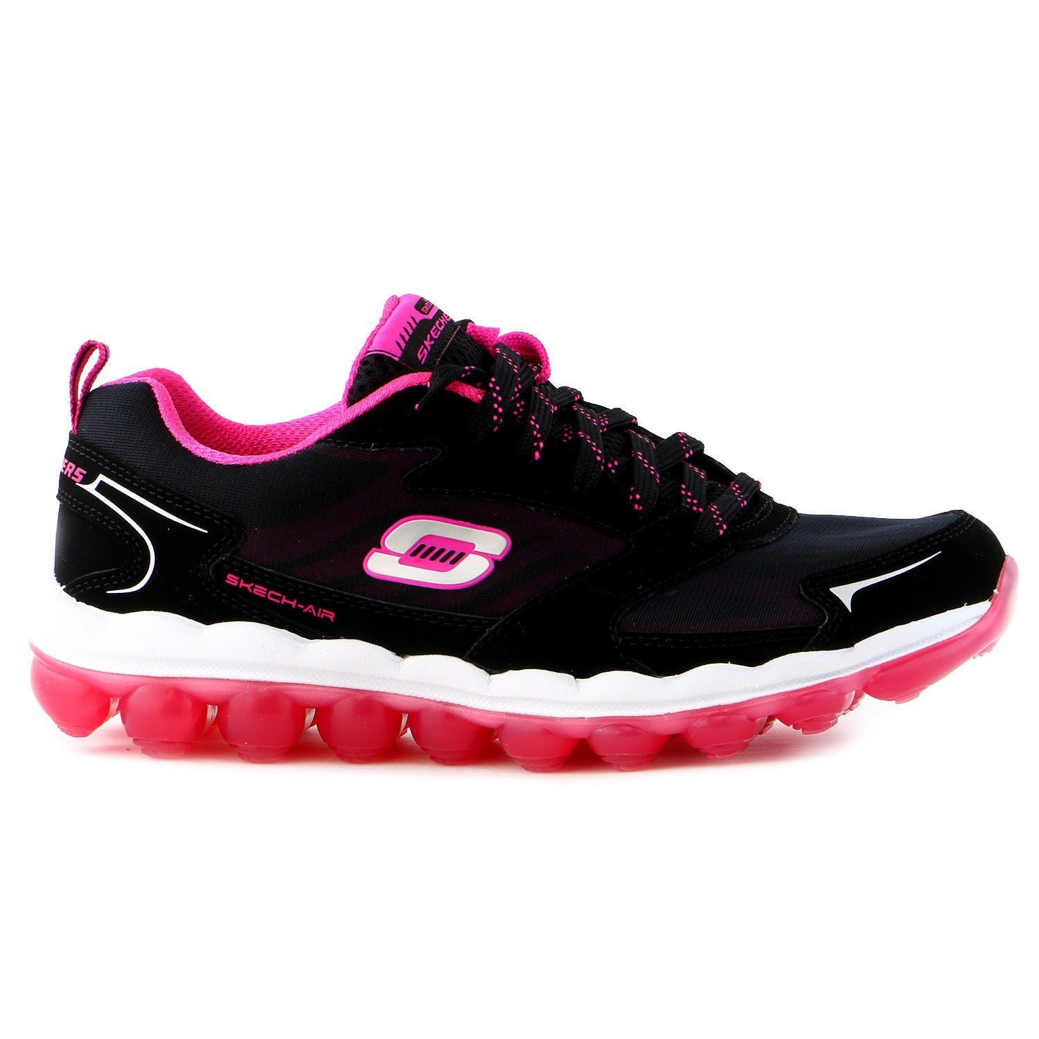 Skechers Sport Air Cross Sneaker Shoe Black/Hot Pink - - Shoplifestyle