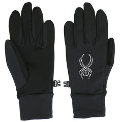Spyder Stretch Fleece Conduct Glove  - Black/Silver - Womens