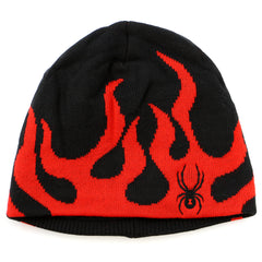 Spyder Fire Hat  - Black/Volcano - Boys