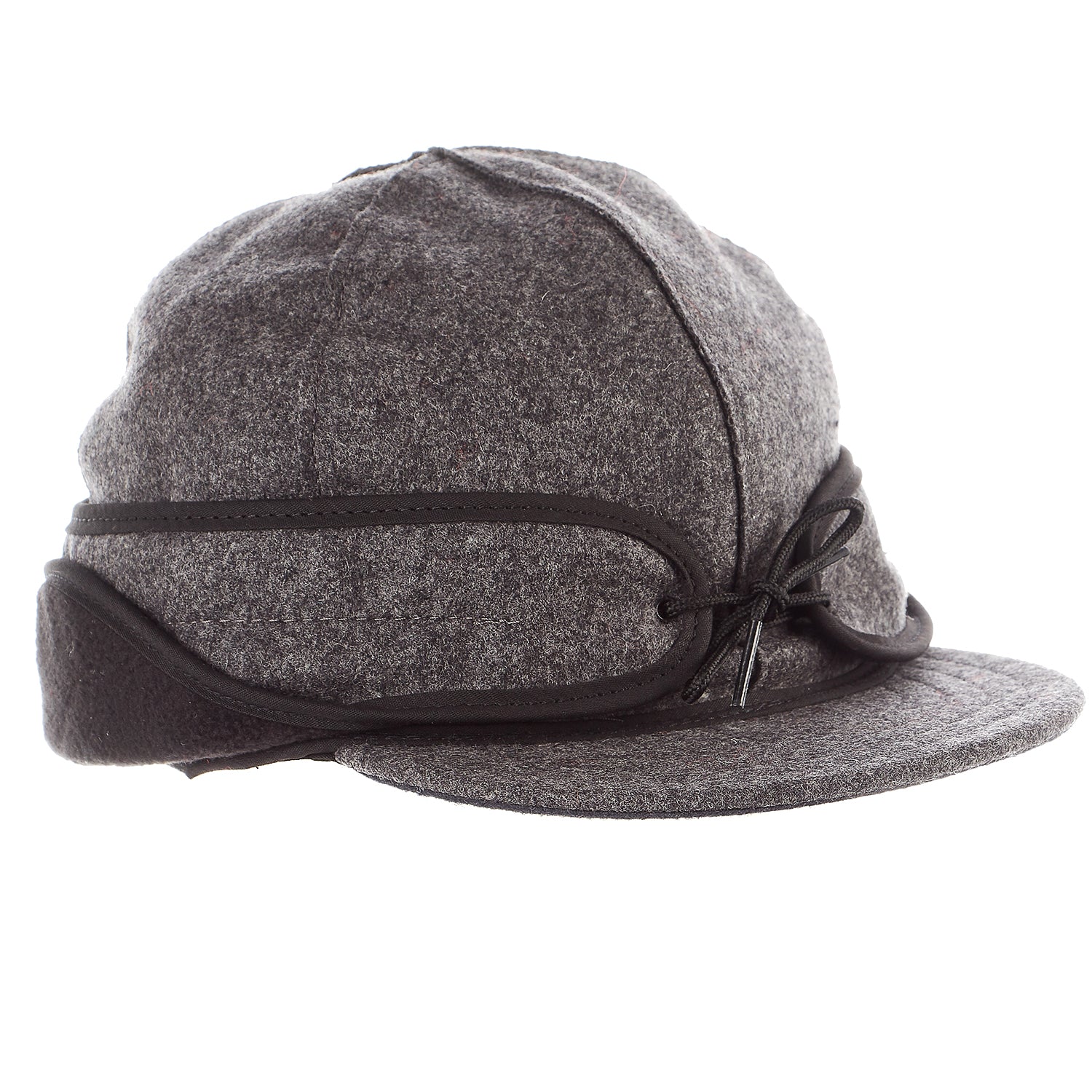 Stormy Kromer Men's Rancher Insulated Cap - Grey Wool/Nylon Blend With Thinsulate, Fold-Down Ear Flap, Size 7-5/8
